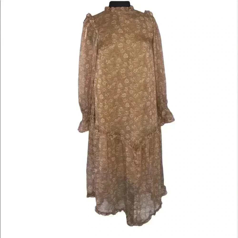 Saints + Secrets Boho Floral MIDI Length Dress  Size S